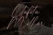 Clafita Miller - Signature Font, a Script Font by RantautypeStudio (Thumbnail 1 of 9)
