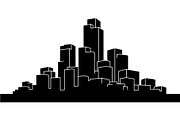 Modern City Skyline Silhouette, an Object Graphic by Creativeshirt (Thumbnail 15 of 20)
