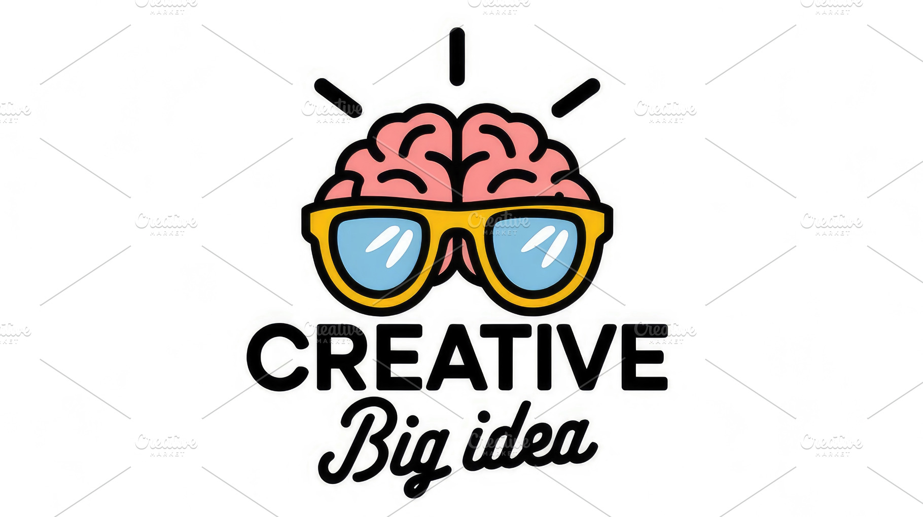 Creative brain with glasses and the, a Business Photo by Perpis