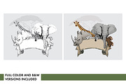 Safari Party Set, an Animal Illustration by Nancy Ingersoll (Thumbnail 5 of 8)
