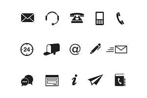 15 Contact Icons, an Icon by Creative VIP