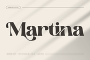 Martina Retro - Branding Logo Font, a Serif Font by Nirmana Visual (Thumbnail 1 of 12)