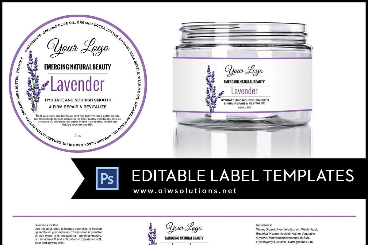 Jar Label Template id11, a Stationery Template by AIW SOLUTIONS