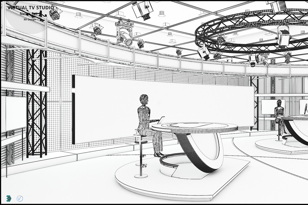 TV Studio Collection Vol 6 - 2 PCS, an Architecture 3D Model by akerStudio (Photo 84 of 98)