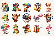 Quirky Humor Animal Clipart, an Animal Illustration by Rose Art (Thumbnail 2 of 7)