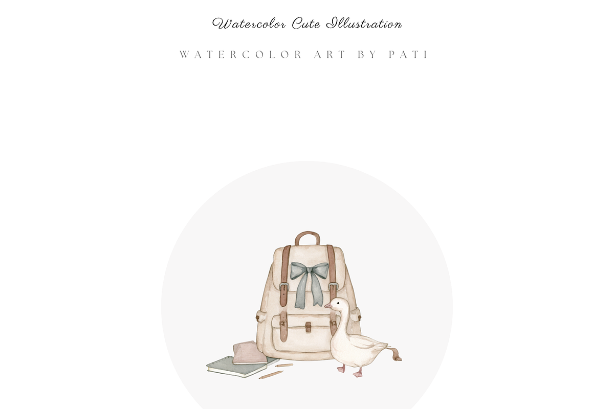 Watercolor Back To School Clipart, an Education Illustration by Pati Paints (Photo 9 of 12)