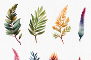 Autumn floral Watercolor Clipart PNG, an Object Graphic by MyLittleMeow (Thumbnail 2 of 5)