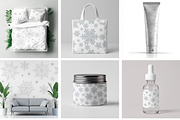 Silver Snowflakes Seamless, an Illustration by Mashimara (Thumbnail 2 of 5)