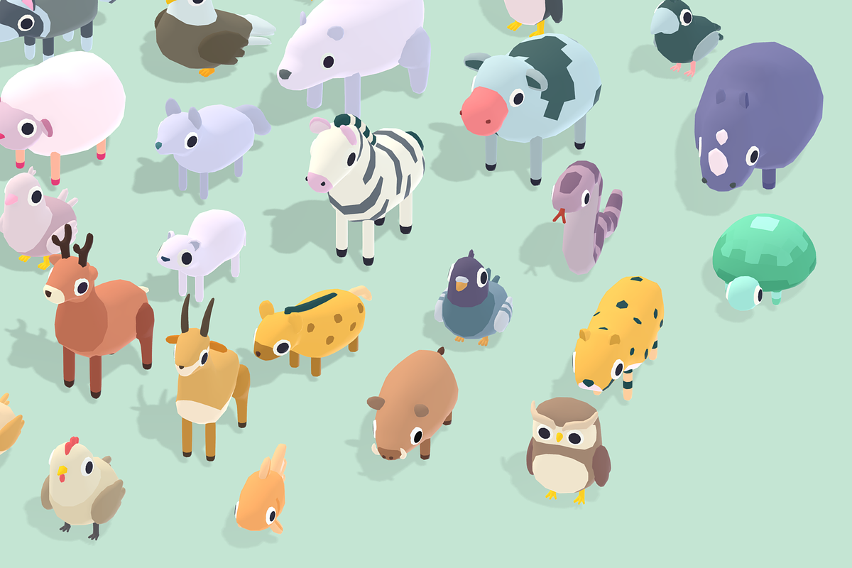 Quirky Series - Animals Mega Pack, an Animal 3D Model by Polydactyl (Photo 7 of 13)