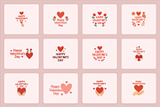 Valentine's Day Heart Logo Bundle, a Branding & Logo Template by Vectorium Studio (Thumbnail 1 of 2)