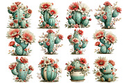 Whimsical Summer Cactus Clipart, an Illustration by DreamArtGraphic (Thumbnail 5 of 5)