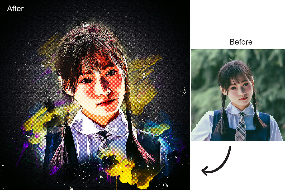 Quick Comic Photoshop Action, an Action Add-On by Presets Pond (Photo 3 of 10)
