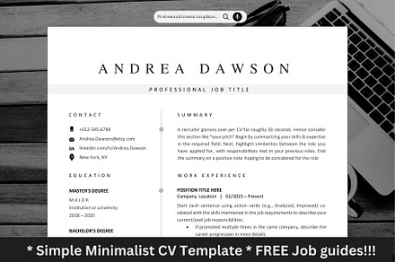 Minimalist Stylish CV Template