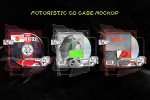 FUTURISTIC CD CASE MOCKUP