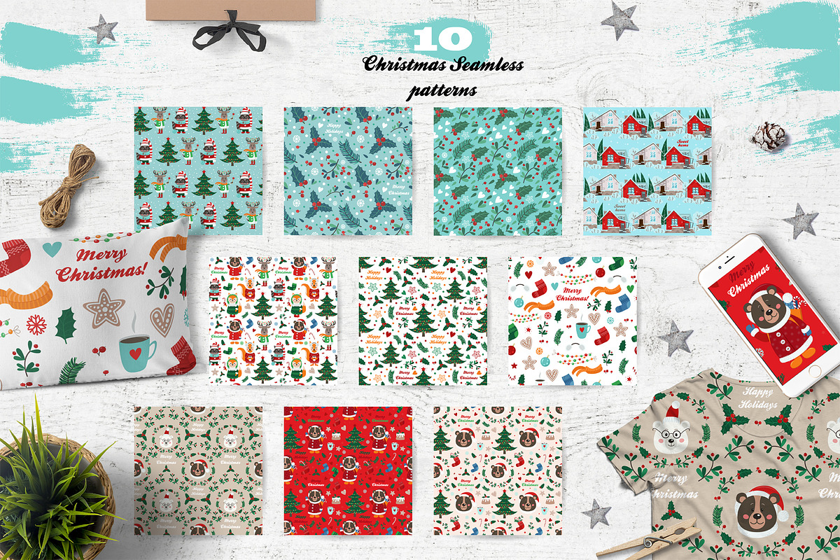 Christmas animals, a Wallpaper Graphic by Nafanya (Photo 4 of 8)