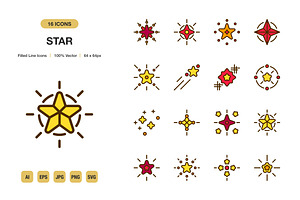 Star Color Icons, an Icon by Spacepixel Creative