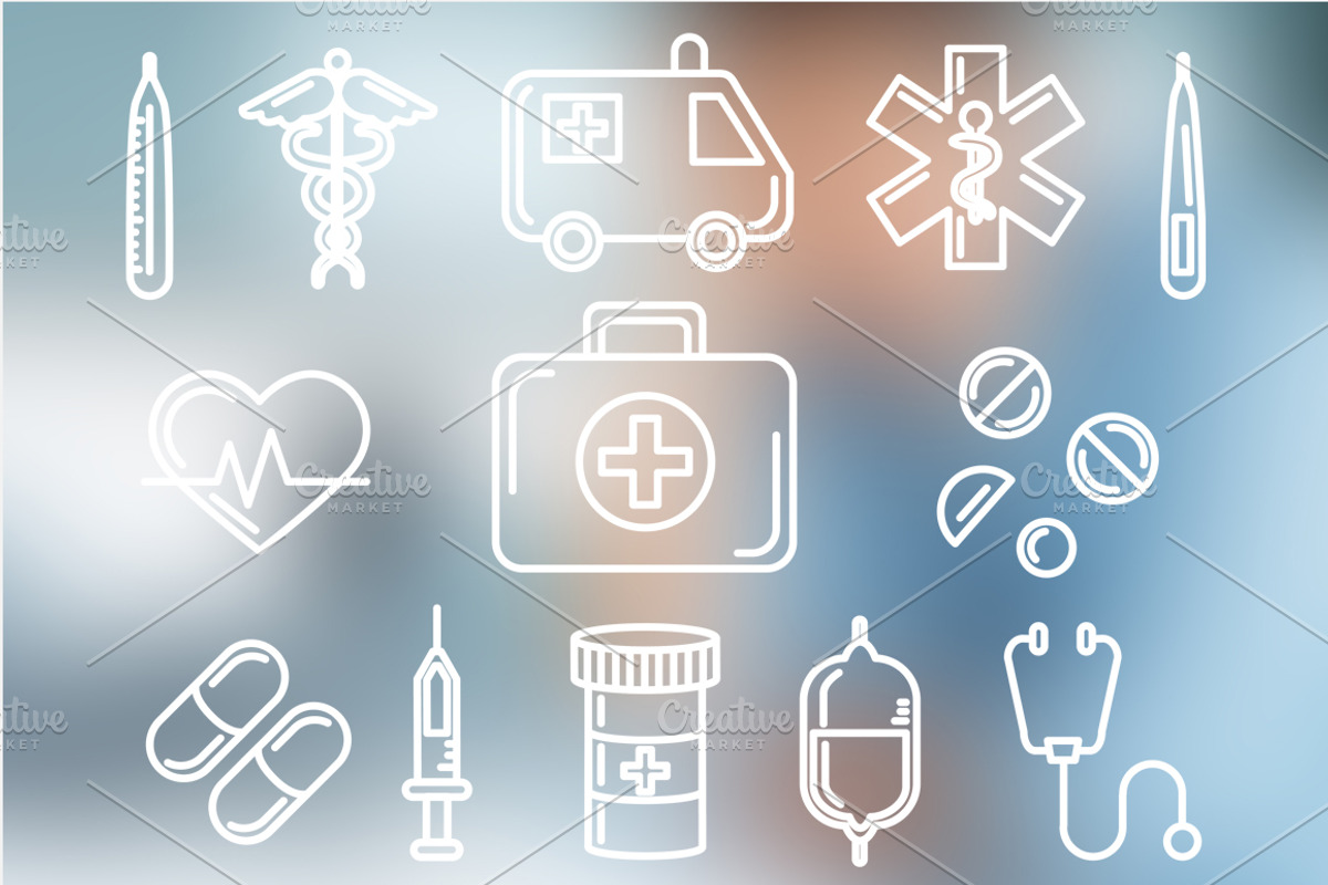 Medical Set Outlined & Colored, an Icon by DeniseUytiepo (Photo 4 of 5)