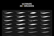 30+ Procreate Lettering Brushes, a Brush Add-On by Nurmiftah (Thumbnail 5 of 11)