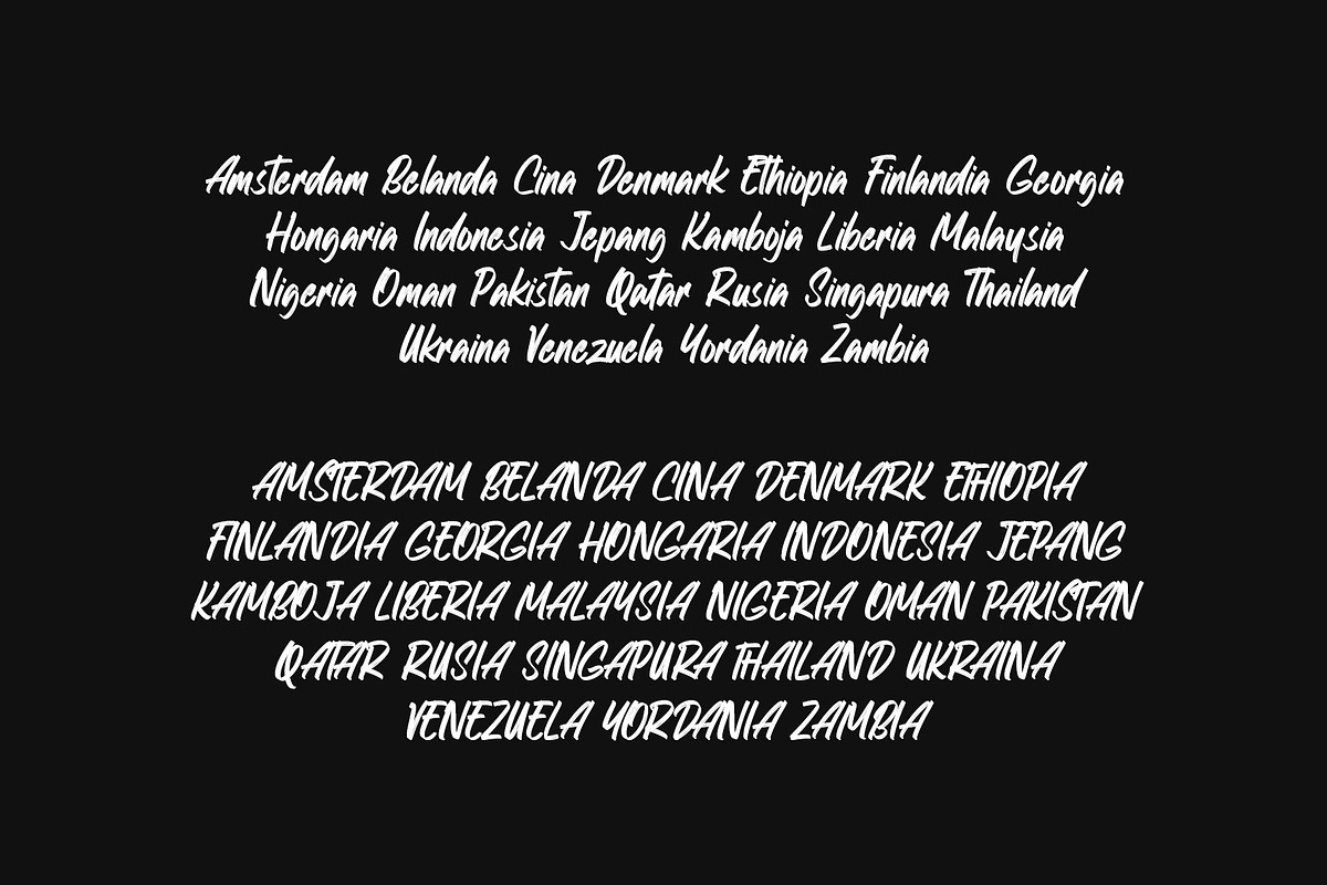 Black Sergio Brush Font, a Handwritten Font by RantautypeStudio (Photo 6 of 13)