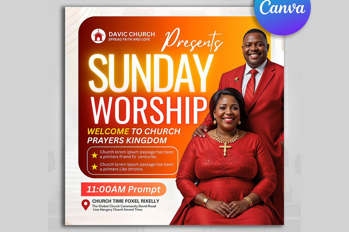 Sunday Worship Church Templates, a Social Media Template by Design Up (Photo 3 of 4)