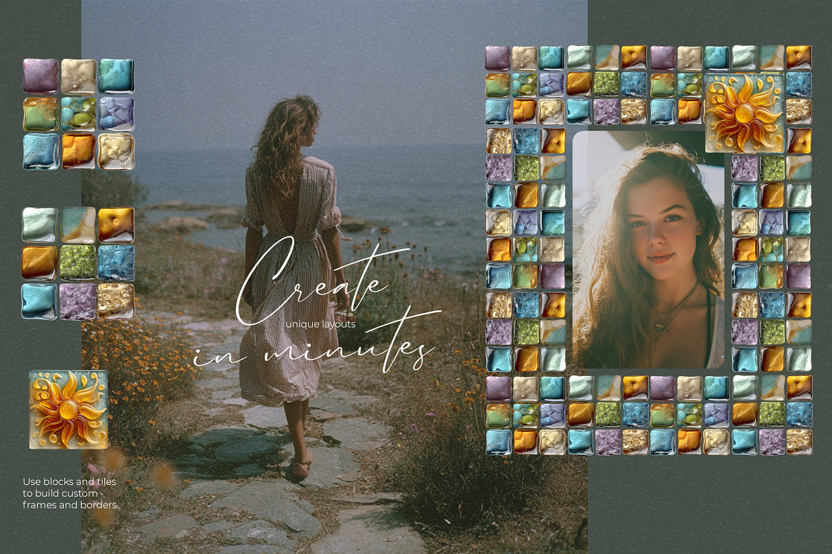 Glassarium — Glass Tiles Collage Kit, an Object Graphic by R-studio (Photo 9 of 11)