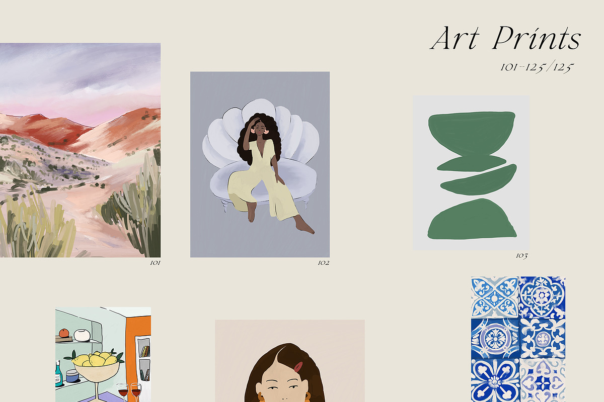 GALLERY WALL Modern Posters, a Decorative Illustration by Lana Elanor (Photo 12 of 13)