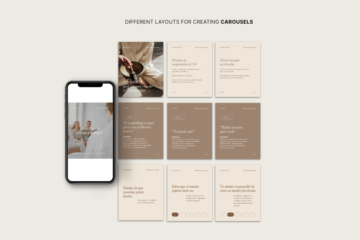 Therapists Instagram Canva Templates preview 5