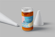Glass Jam Bottle Mockups, a Product Mockup by megostudi0 (Thumbnail 2 of 7)