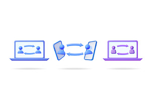 Social network avatar icons of, a Technology Illustration by Abscent