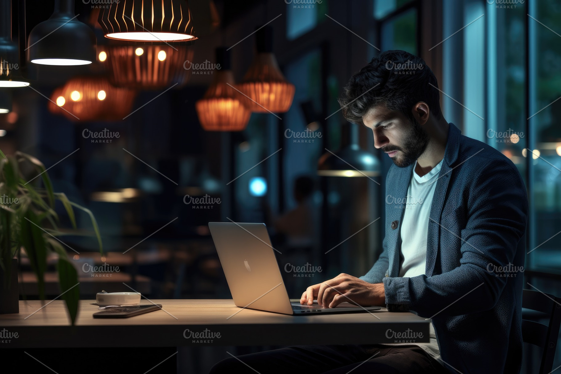 Young businessman working on laptop, a Photo by Iftikhar Alam