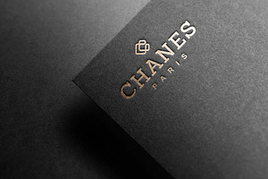 Logo Mockup Black Paper