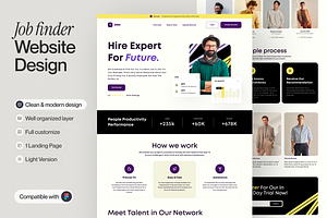 Job Finder Landing Page, a Websites & App Template by sajon.co