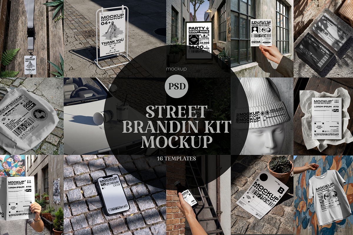Street Brandin Kit Mockup, a Shirt Mockup by PopotLane (Photo 1 of 13)