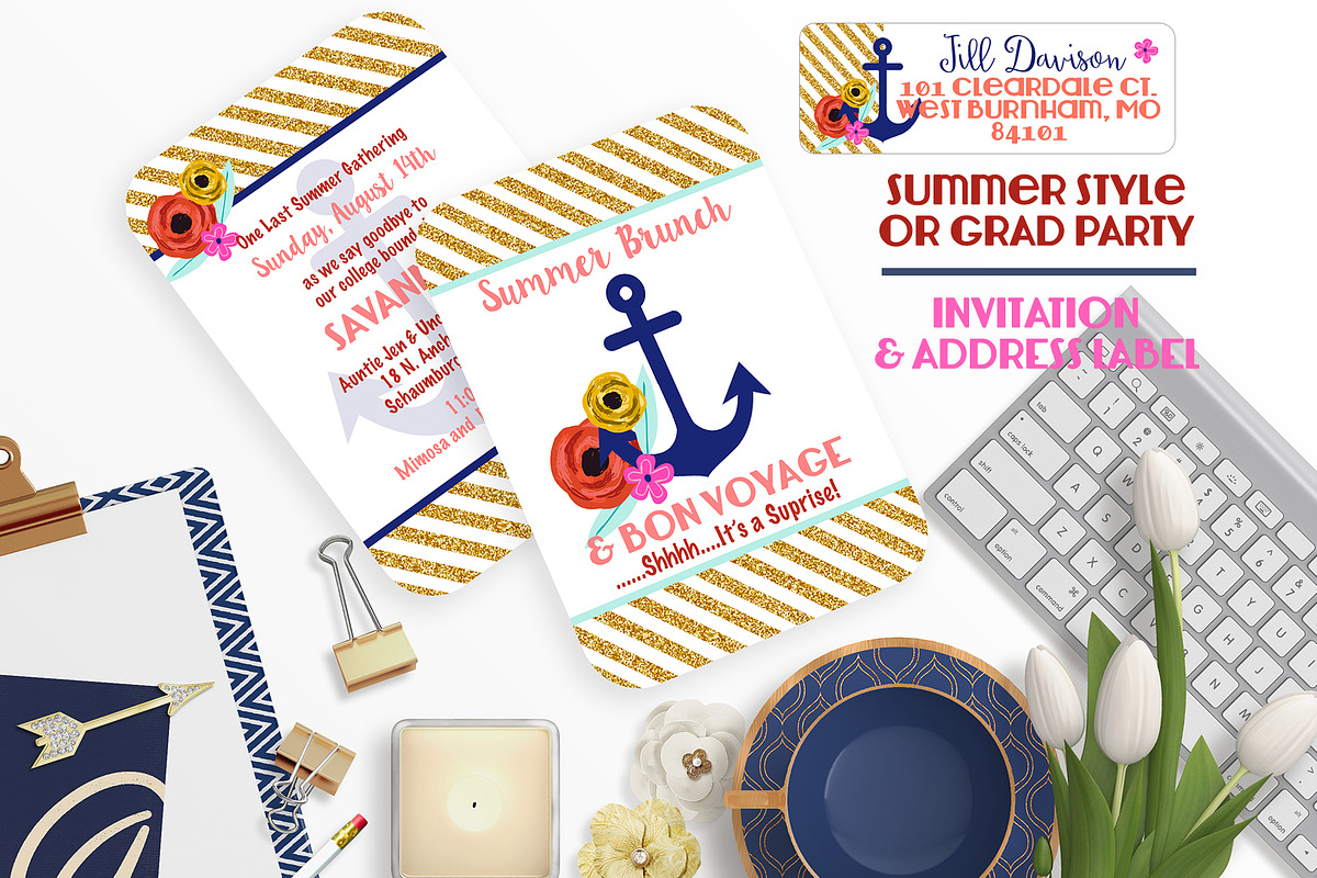 Anchor Love Party Invitation, an Invitation Template by Jennifer Caminiti (Photo 1 of 4)