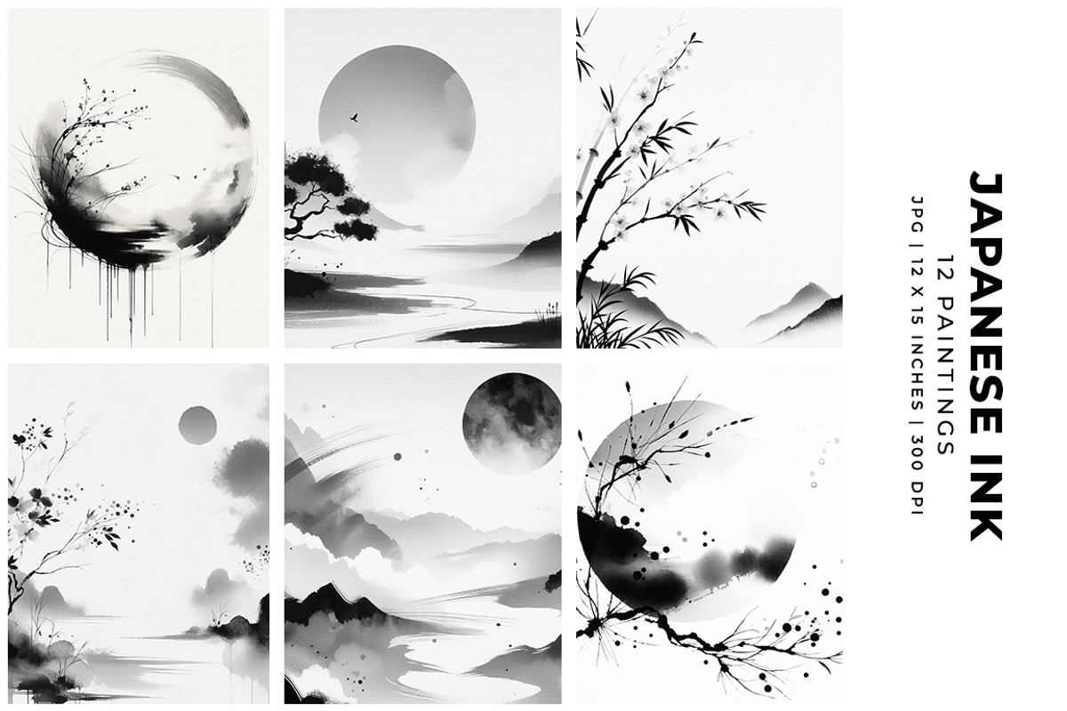 Japanese Ink, a Decorative Illustration by Digital Art Creations (Photo 2 of 8)