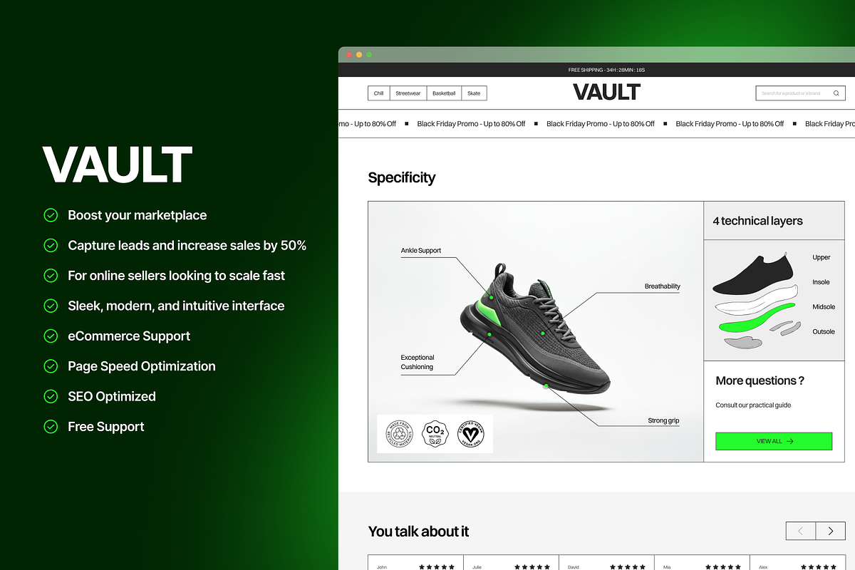 Vault - Framer E-commerce Template, a Websites & App Template by Dafolle (Photo 1 of 3)
