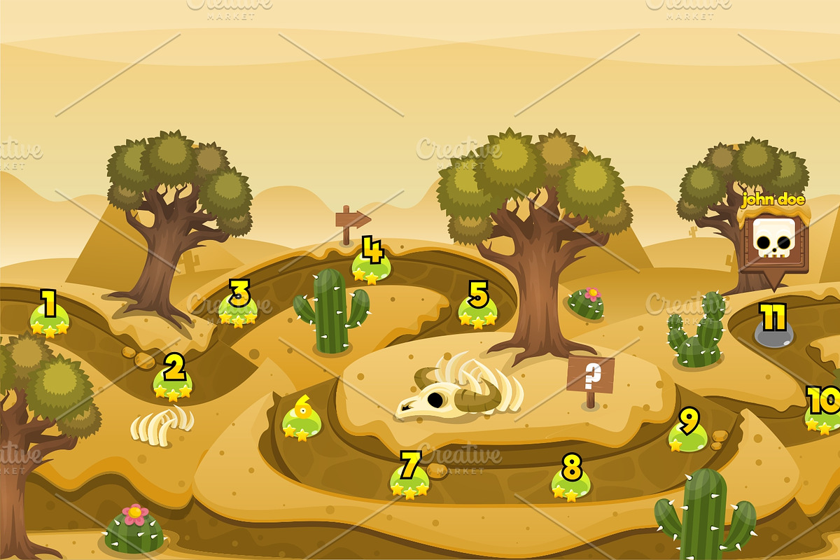 Game Level Map Pack 2, an Illustration by pzUH (Photo 7 of 7)