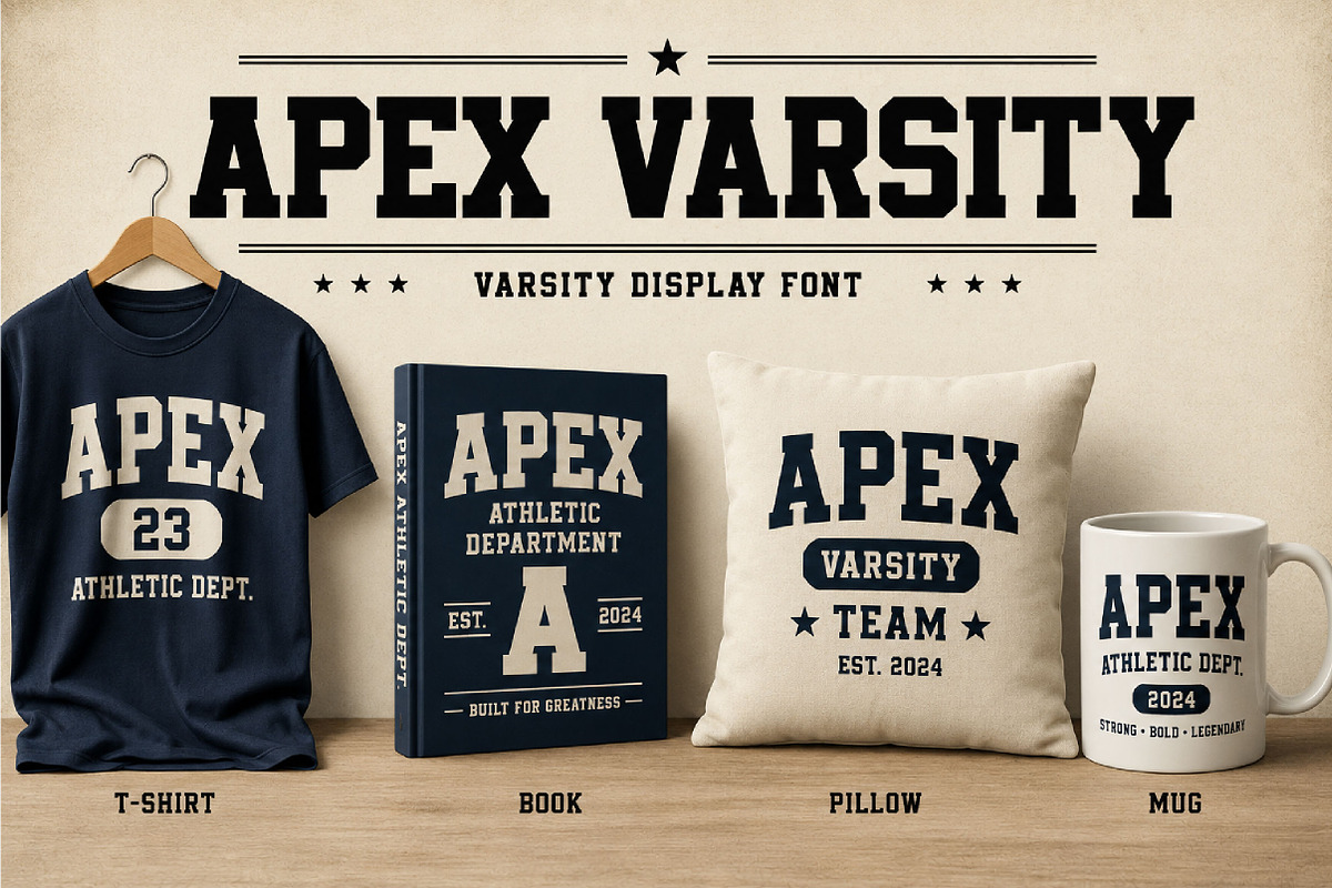 APEX VARSITY, a Slab Serif Font by Wow Magic (Photo 3 of 4)