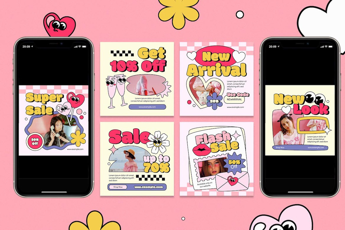 Valentine Fashion Instagram Set, a Social Media Template by Aiyari Graphic (Photo 3 of 3)
