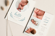 Baby Birth Announcement Template, a Card Template by By Stephanie Design (Thumbnail 2 of 4)