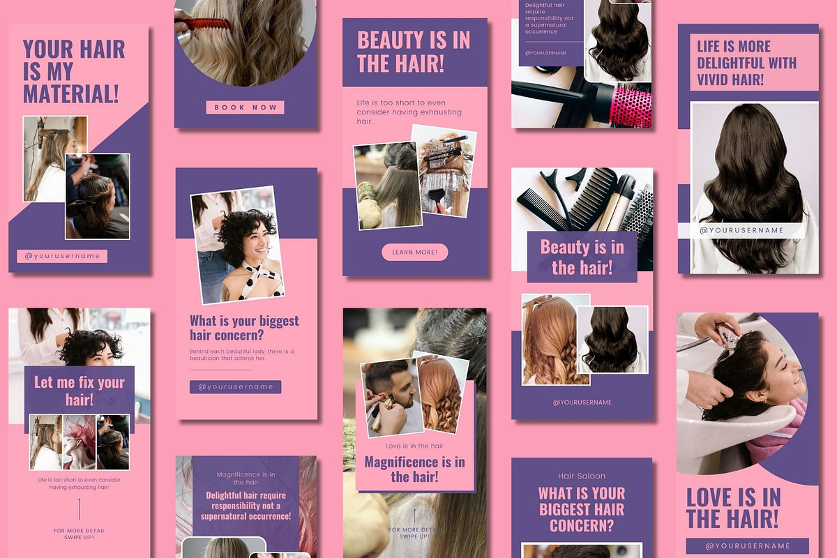 Hair Salon Story Canva Templates, a Templates & Theme by BoontenStudio (Photo 5 of 8)