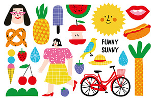 FUNNY SUNNY Graphics Bundle