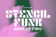 Stencil Funk: A Funky Stencil Font, a Sans Serif Font by Corinne Dodenhoff (Thumbnail 1 of 5)