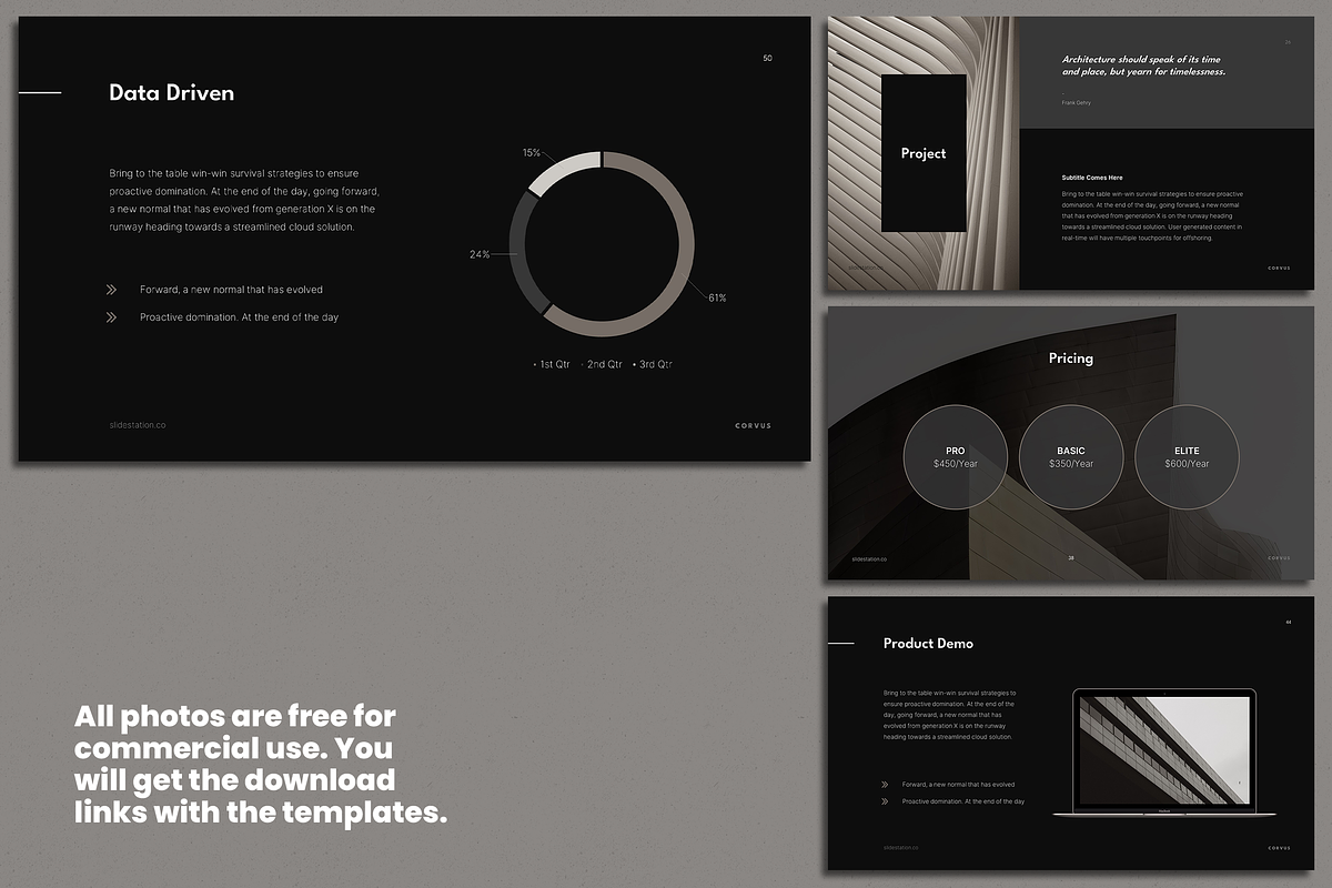 Corvus Presentation Template, a Presentation Template by SlideStation (Photo 3 of 12)