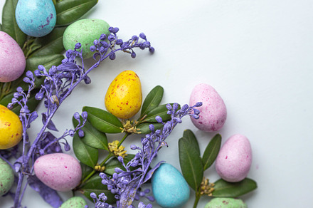 choco Easter eggs with flowers, a Holiday Photo by Arymer