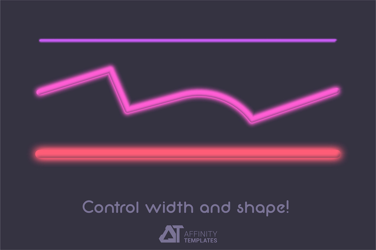 Neon Brush Pack Affinity Designer, a Brush Add-On by Affinity Templates (Photo 4 of 7)