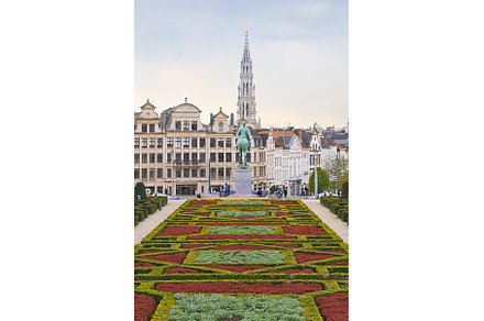 The garden of the Mont des Arts in, an Architecture Photo by Oleksandr Berezko