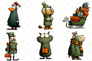 Hand Drawn Christmas Clipart, an Illustration by Black Bird Studio (Thumbnail 2 of 6)