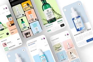 skincare app design UI KIT