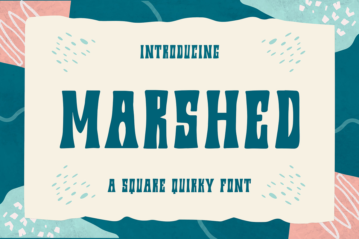 Marshed - A Square Quirky Font, a Font by Typefactoryco (Photo 1 of 8)